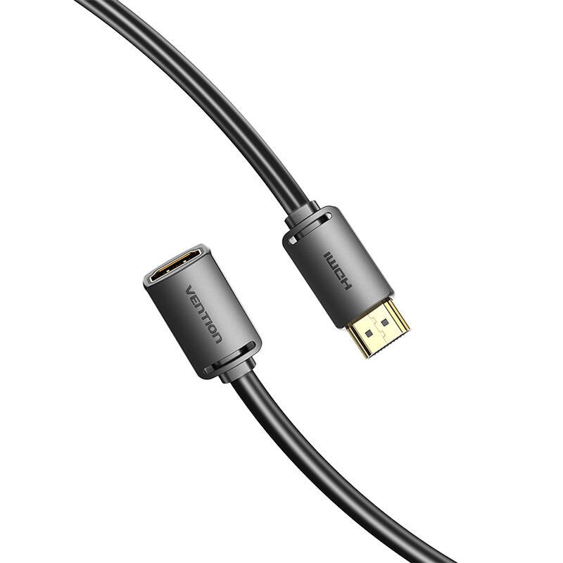 HDMI 2.0 han til HDMI 2.0 hun forlængerkabel Vention AHCBJ 5m, 4K 60Hz, (Sort)