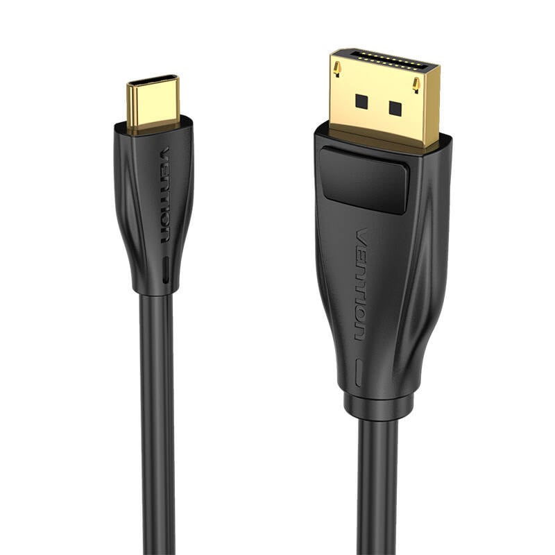 USB-C til DisplayPort 1.4-kabel Vention CGYBG, 1,5 m, 8K 60 Hz/4K 120 Hz (sort)