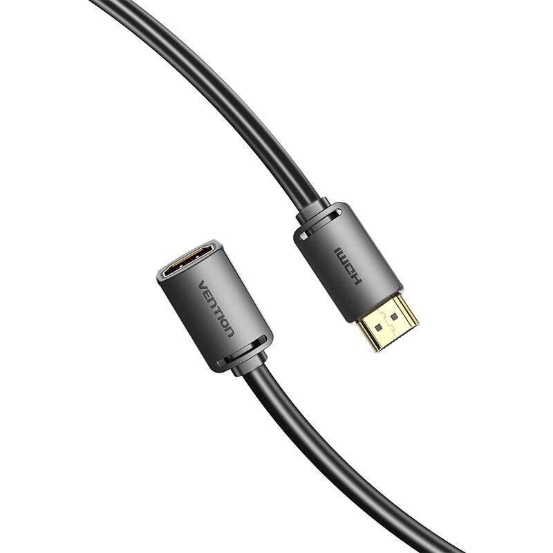 HDMI 2.0 han til HDMI 2.0 hun forlængerkabel Vention AHCBD 0,5m, 4K 60Hz, (Sort)