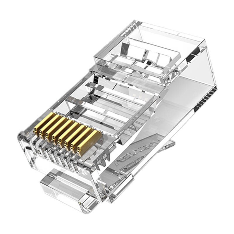 Modulært stik RJ45 Cat.5E UTP Vention IDBR0-100, transparent, 100 stk