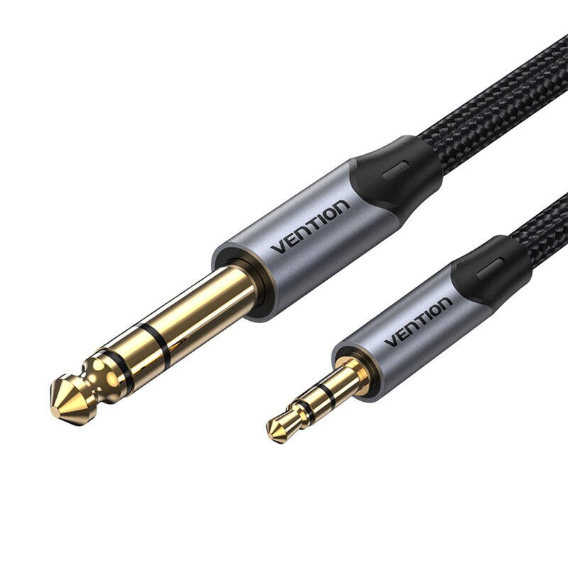 Lydkabel 3,5 mm TRS til 6,35 mm Vention BAUHJ 5 m grå