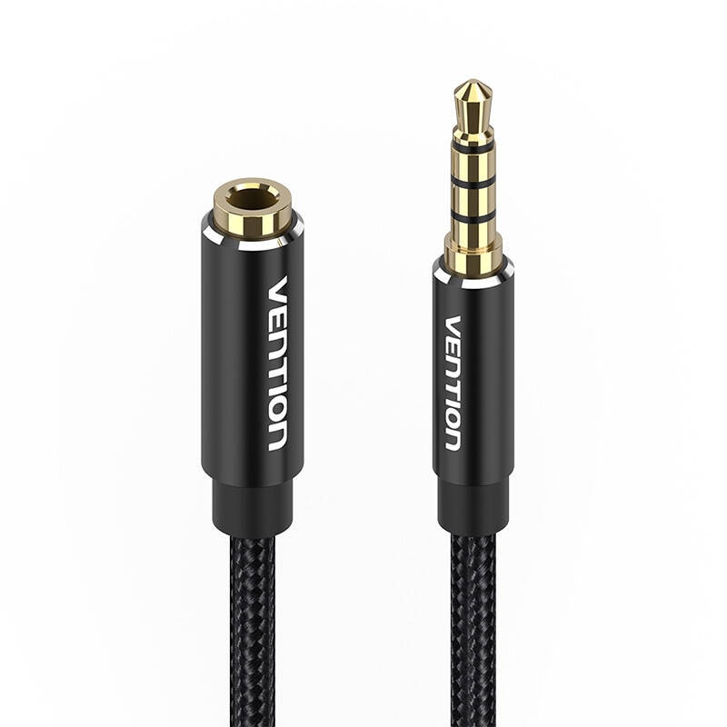 Lydkabel TRRS 3,5 mm han til 3,5 mm hun Vention BHCBI 3m Sort