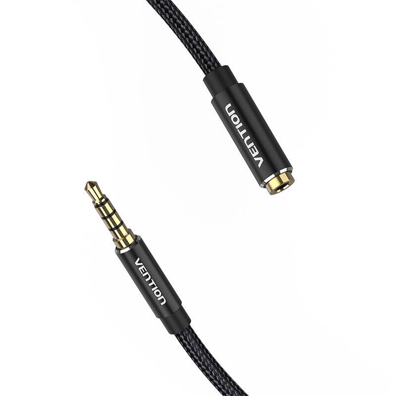 Lydkabel TRRS 3,5 mm han til 3,5 mm hun Vention BHCBJ 5m Sort