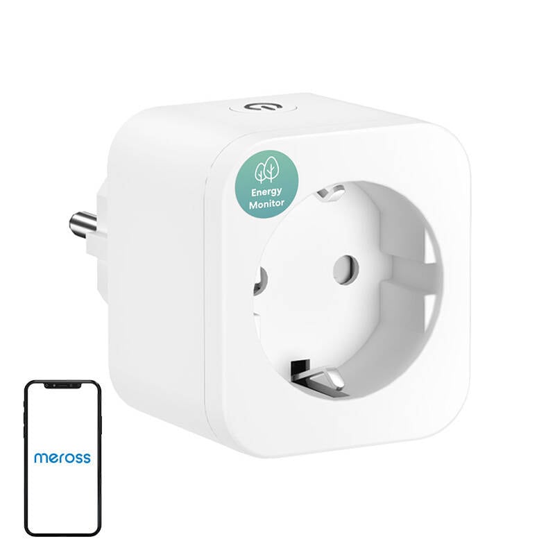 Smart stik MEROSS MSS305-EU med energimonitor (ikke-HomeKit)