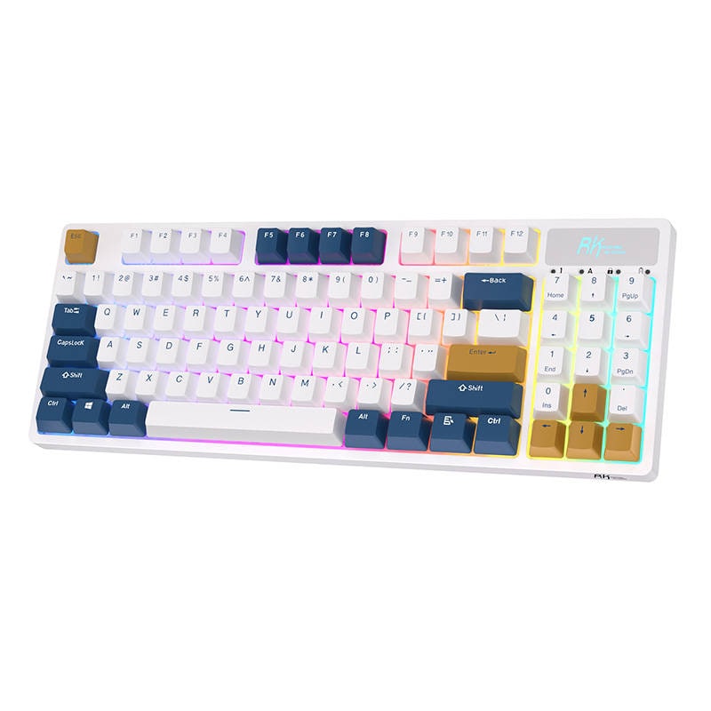 Royal Kludge RK89 RGB trådløst mekanisk tastatur, Lemon-switch (hvid) (QWERTY)