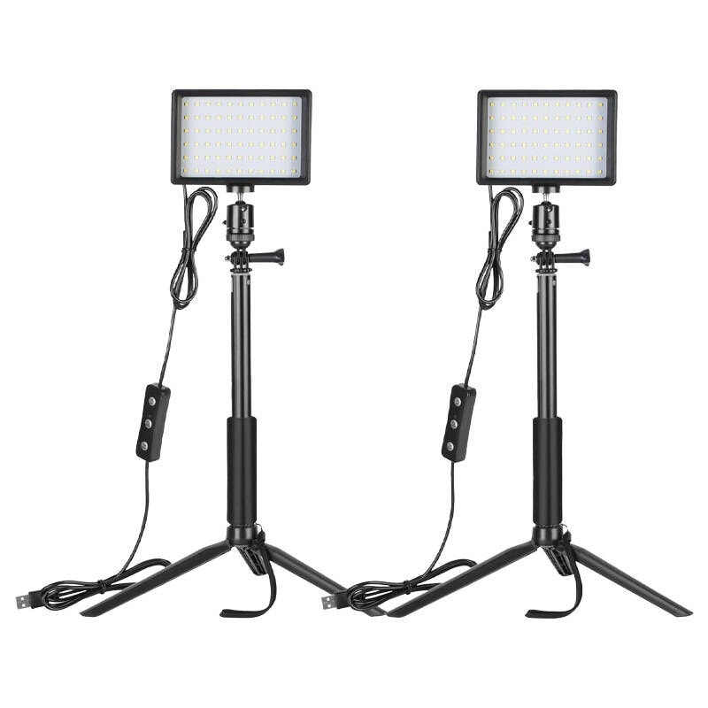 Sæt Neewer ZC-10S to lamper LED + filtre + stativer