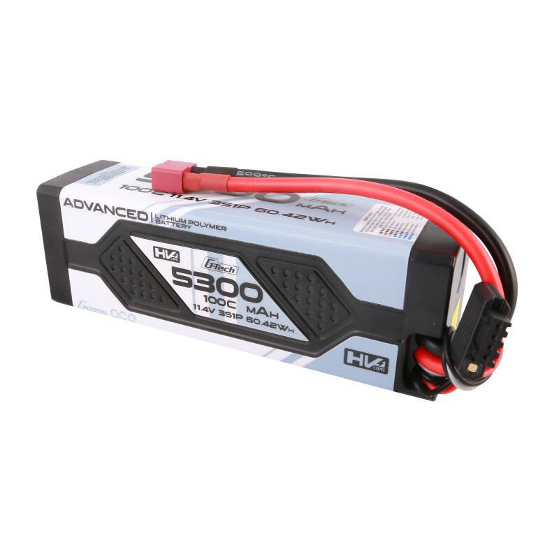 Gens ace Advanced G-Tech 5300mAh 11.4V 3S1P 100C HV bil Lipo batteripakke Hardcase med Deans-stik