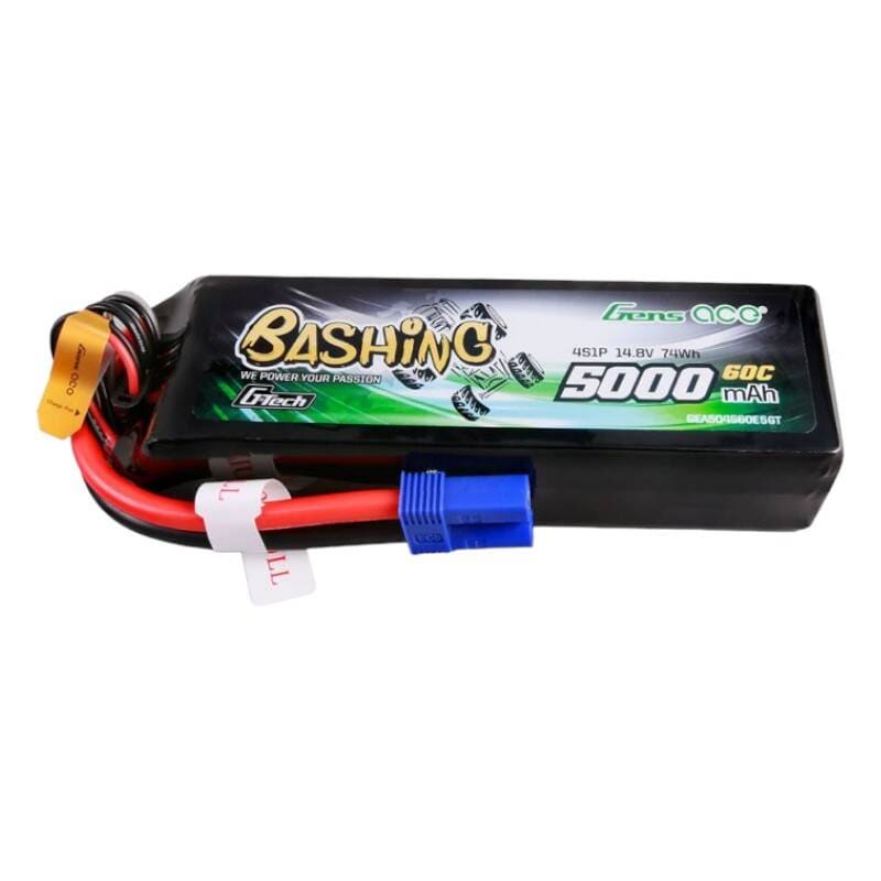 Gens ace G-Tech 5000mAh 14.8V 4S1P 60C Lipo batteripakke med EC5 Plug-Bashing serie