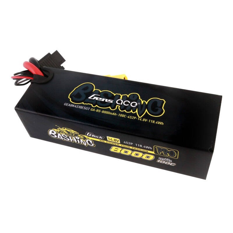 Gens ace 8000mAh 14.8V 100C 4S2P Lipo batteripakke