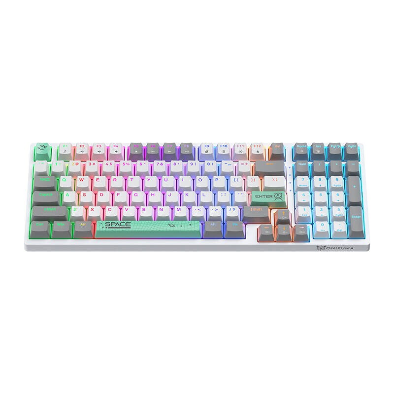 ONIKUMA G38 Tastatur med ledning (98 taster) Hvid (QWERTY)