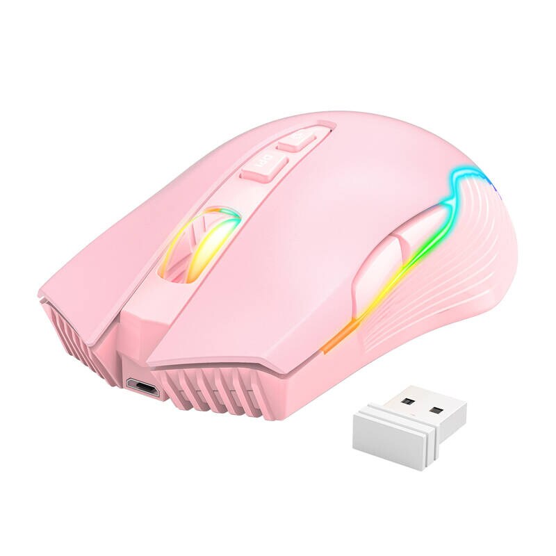 ONIKUMA CW905 Pink 2.4G trådløs gaming-mus