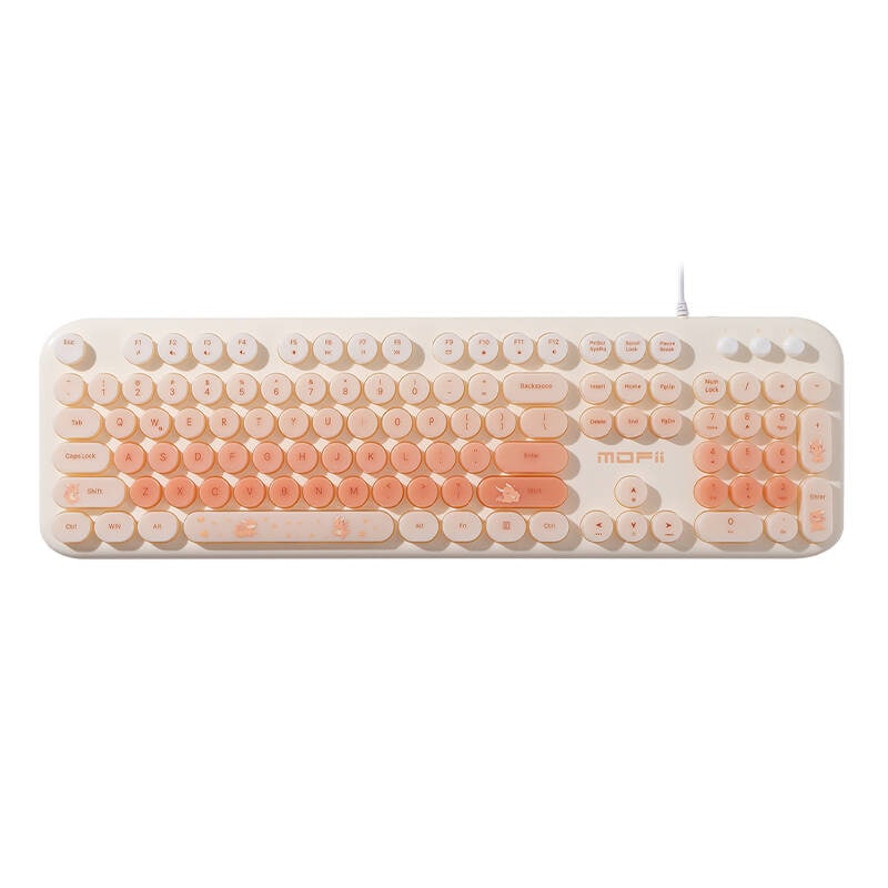 MOFII kablet tastatur med baggrundsbelysning Love Me (Beige)
