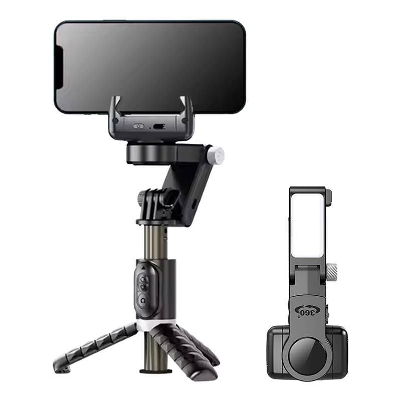 Gimbal/stativ med lys APEXEL Q18 (sort)