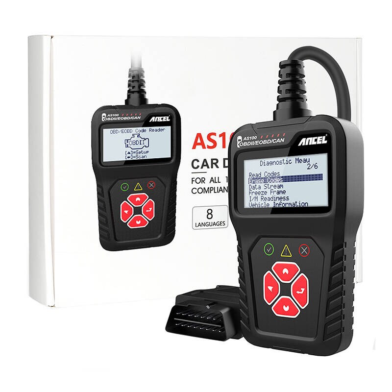 Ancel AS100/AC100 OBD2-diagnoseværktøj med LCD-skærm og understøttelse af flere protokoller