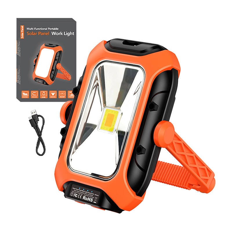 Værkstedslampe med solcellepanel Superfire GM05 - 500 lm, powerbank.