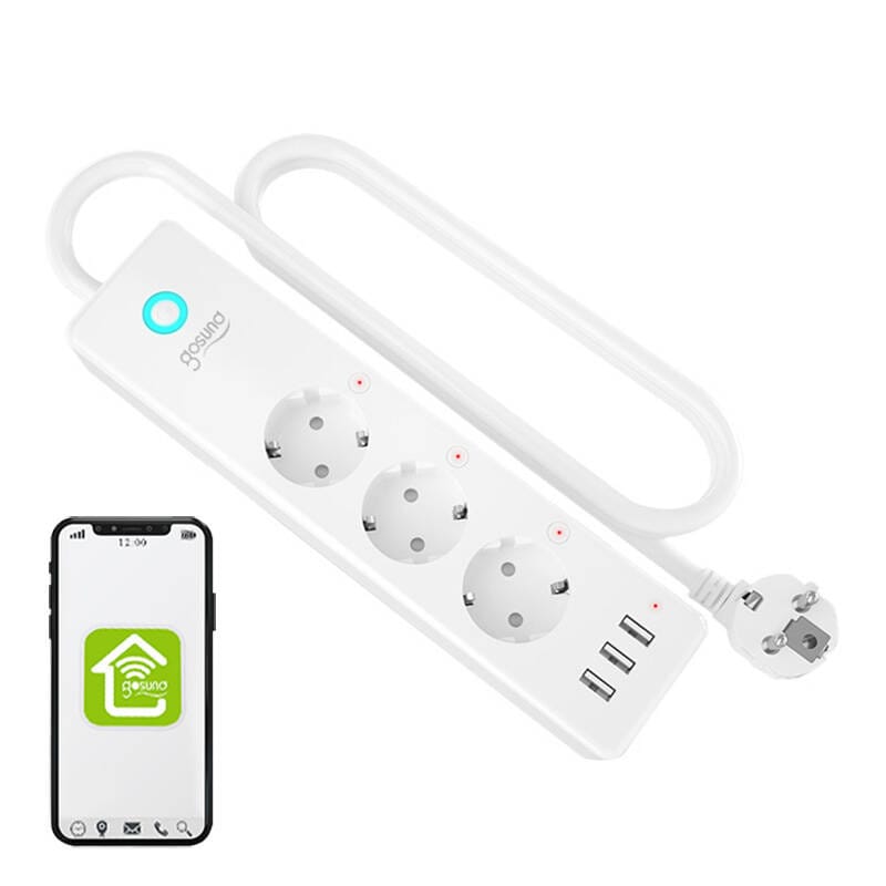 Gosund P1 PLUS smart WiFi-stikdåse (3x AC schuko, 3x USB-A) Tuya