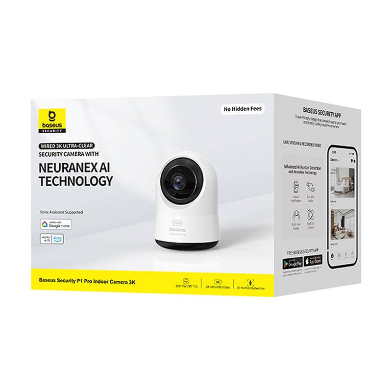 Baseus P1 Pro 3K indendørs kamera (hvid)