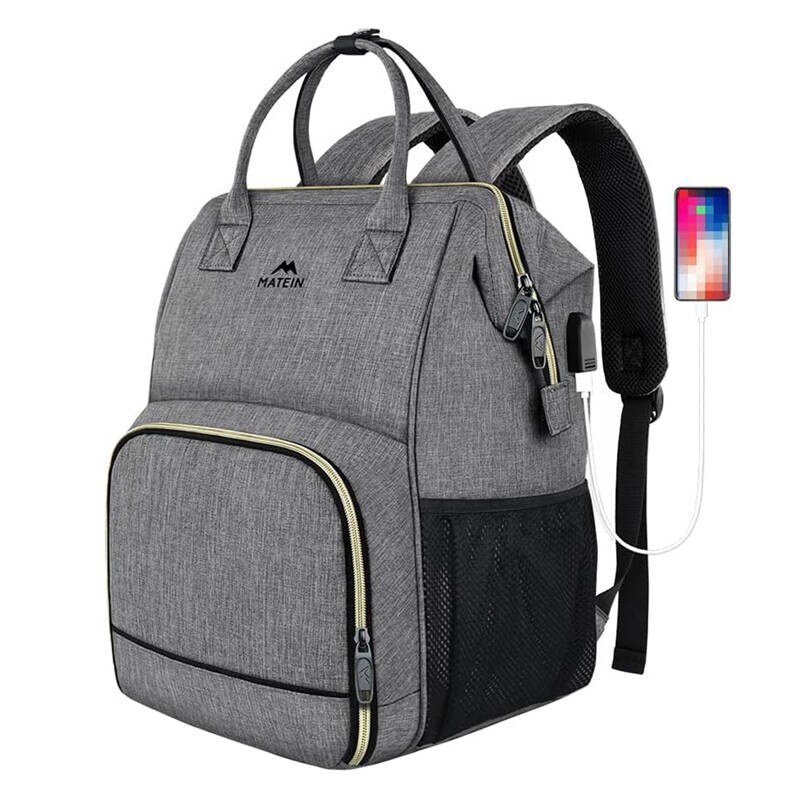 Rygsæk til bærbar computer / madpakke 15,6'' Matein 1368 USB Grey