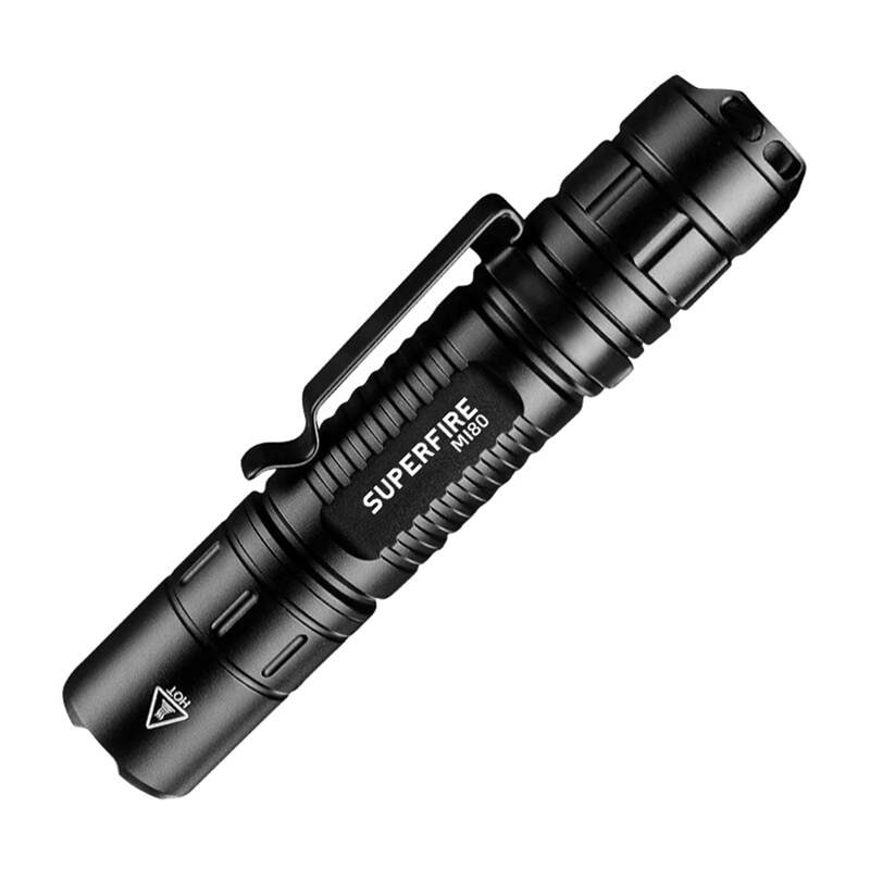 Superfire MI80-S lommelygte, 300 lm, 3 W, 5 tilstande, 100 m