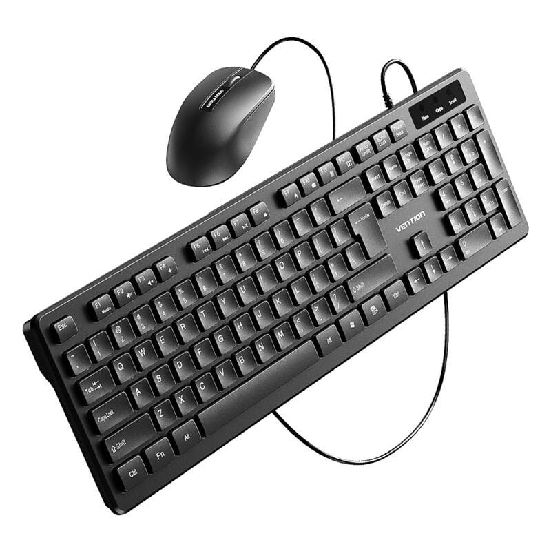 Vention KTCB0-EN Kablet tastatur + mus + musemåtte-sæt (sort)
