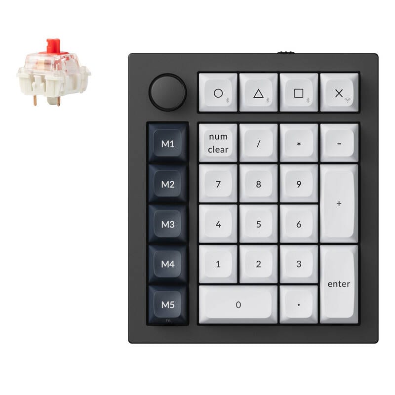 Keychron Q0 Max RGB trådløst numerisk tastatur, rød kontakt (sort) [Q0M-M1].
