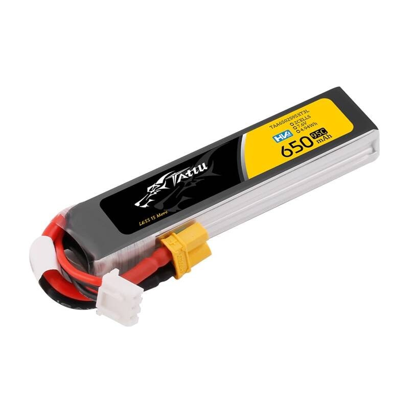Akkumulator Lipo Tattu 2s 650mAh 95C 7.6V HV z XT30 Long-Pack