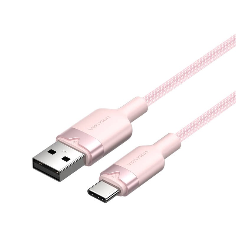 USB 2.0 A til USB-C 3A Vention CTNPF 1M kabel (pink)