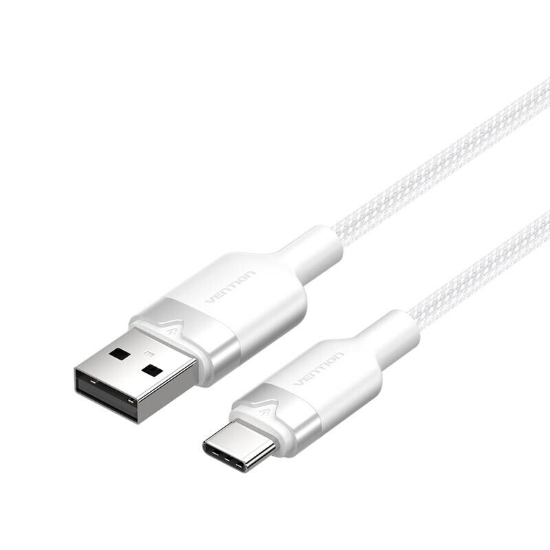 USB 2.0 A til USB-C 3A-kabel Vention CTNWF 1M (hvid)