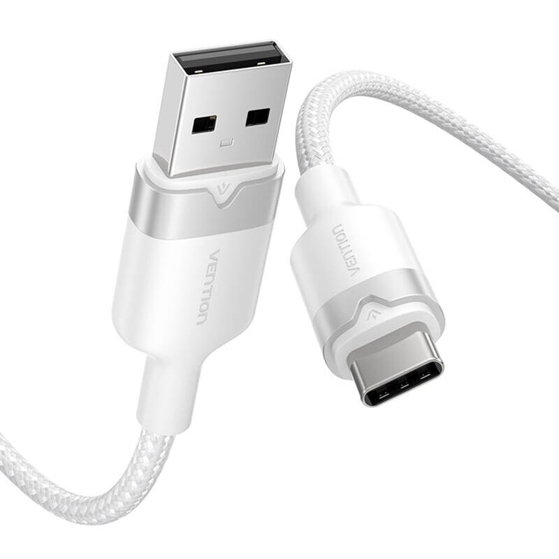 USB 2.0 A til USB-C 3A-kabel Vention CTNWH 2M (hvid)