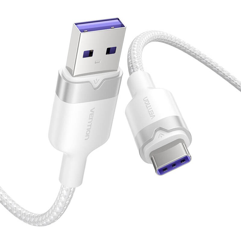 USB 2.0 A til USB-C 6A Vention CTOWF 1M kabel (hvid)