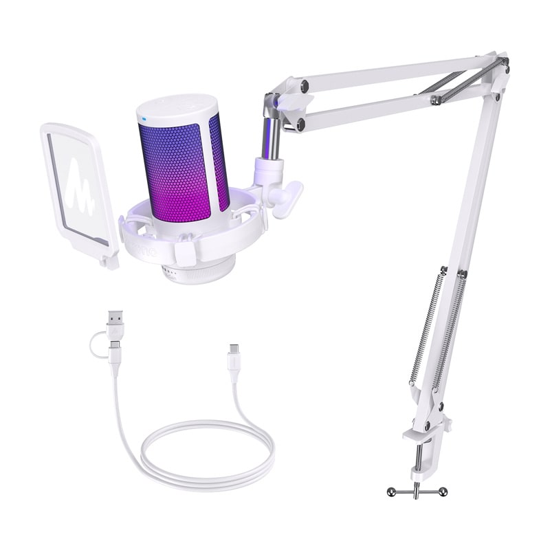 Maono DGM20S-mikrofon (hvid)