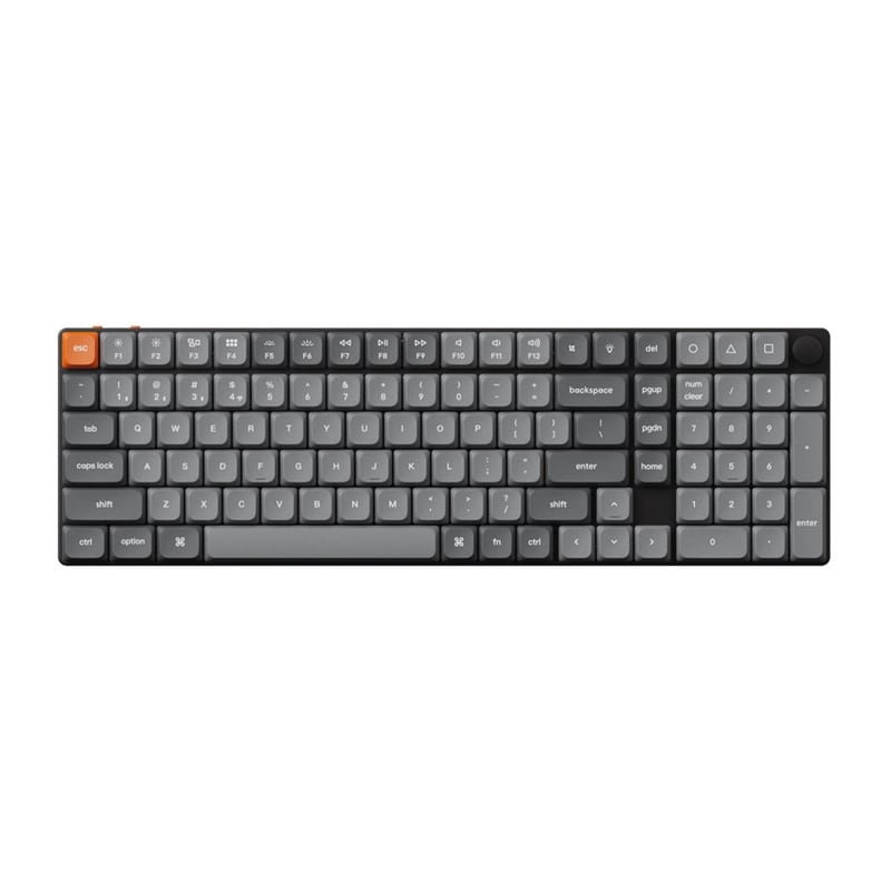 Keychron K17 Max RGB Brown Switch trådløst lavprofiltastatur (sort) [K17M-H3].