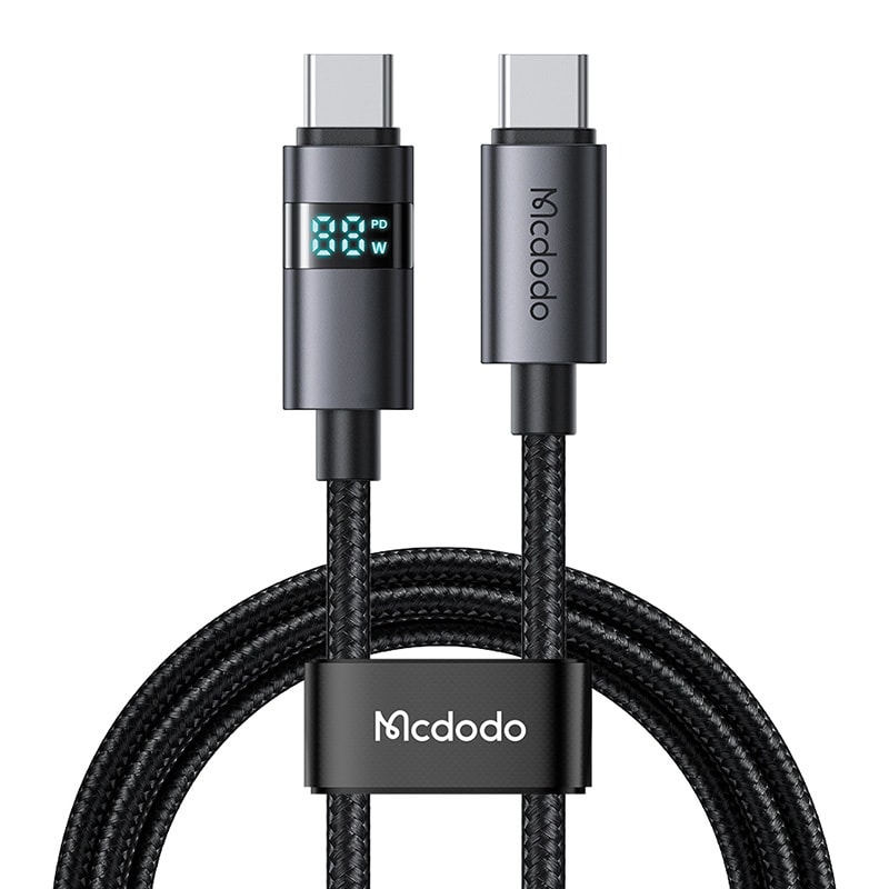 Mcdodo CA-5610 USB-C til USB-C-kabel, 100W, LED-display, 1,2 m