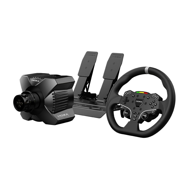 Gaming-sæt - R3 base + ES rat + SRP-Lite pedaler + klemmer Moza Racing R3 RS074 (PC)