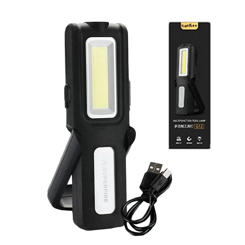 Værkstedslommelygte Superfire G12, 566lm, USB