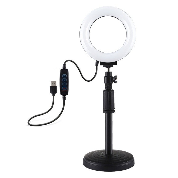 Ring-LED-lampe Puluz med justerbar fod PU391
