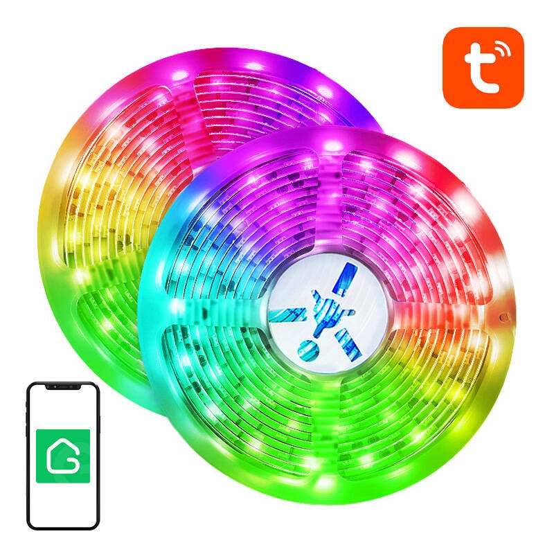 Smart WiFi RGB LED-lysstrimmel NiteBird SL3 (2x5m), Tuya