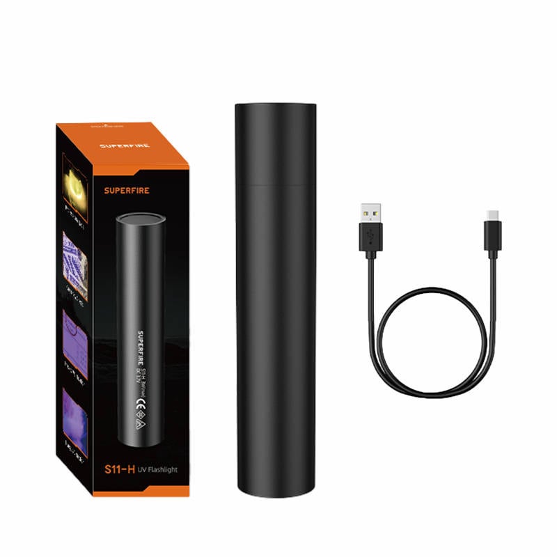 UV-lommelygte Supfire S11-H, 365NM, USB