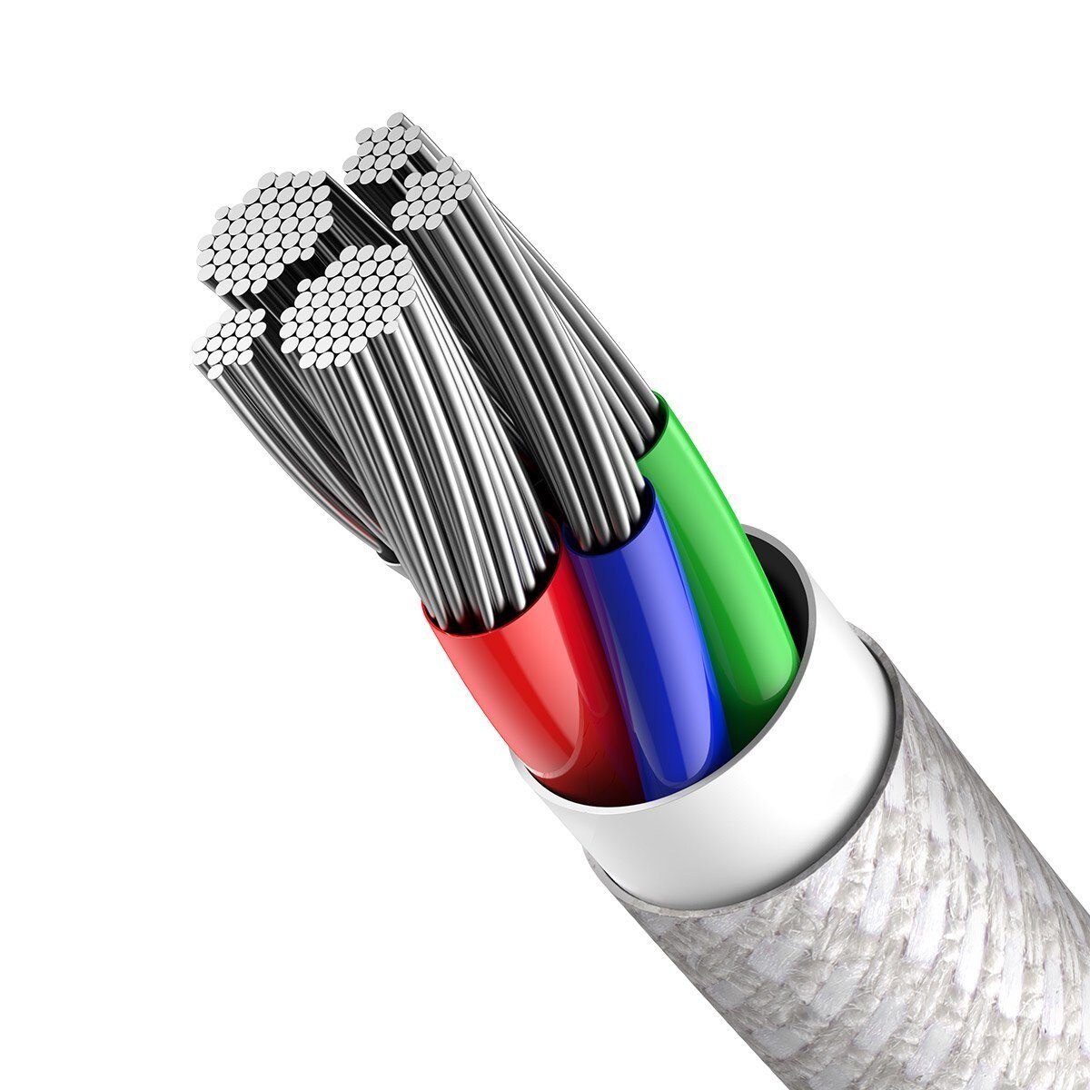 Baseus Flettet kabel med høj densitet Type-C til Lightning, PD, 20W, 1m (hvid)