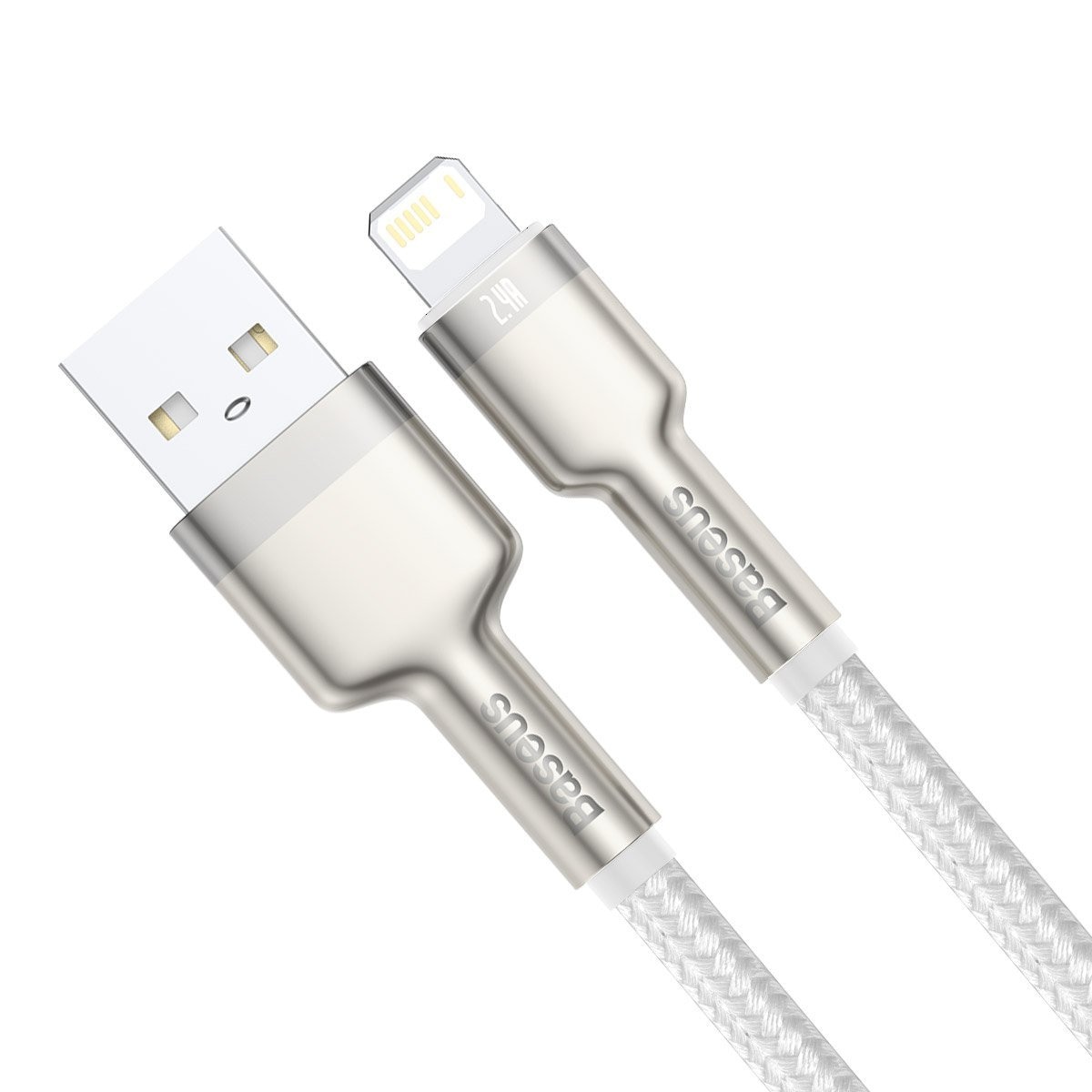 USB-kabel til Lightning Baseus Café, 2,4A, 2 m (hvid)