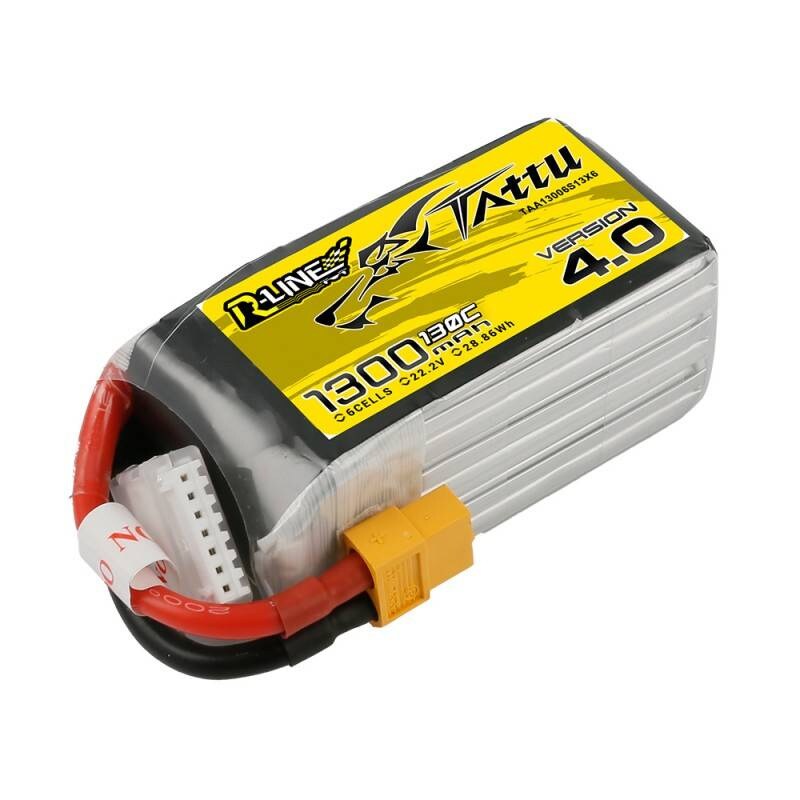 Tattu R-Line 4.0 1300mAh 22.2V 130C 6S1P XT60 batteri