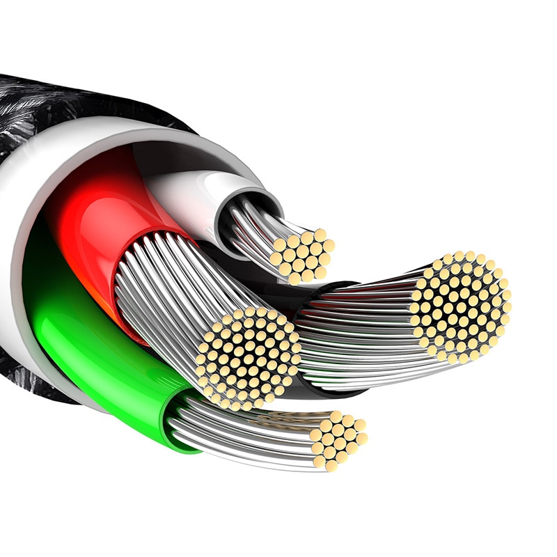 Baseus Tungsten Gold Cable USB til iP 2.4A 2m (sort)