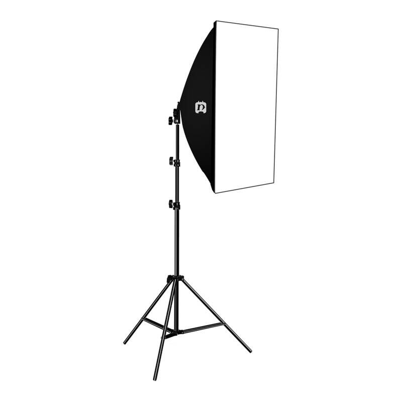Studiosæt Puluz LED-softbox 50x70cm, stativ, LED-pære 1 stk PU5070EU