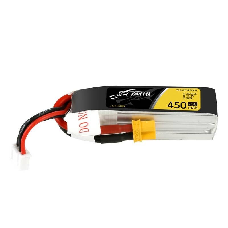 Tattu 450mAh 11.1V 75C 3S1P langt batteri