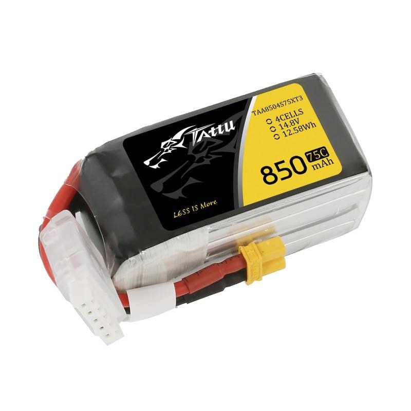 Tattu 850mAh 14.8V 75C 4S1P batteri