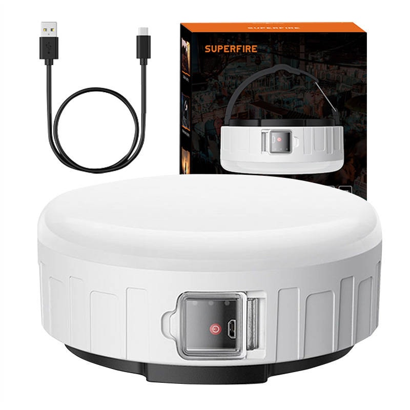 Superfire T25 campinglys, 400 lm, USB, 3 tilstande
