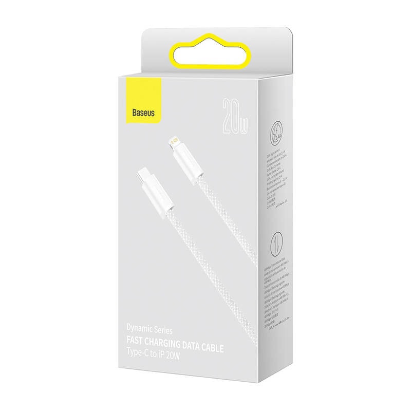 USB-C-kabel til Lightning Baseus Dynamic Series, 20W, 2m (hvid)