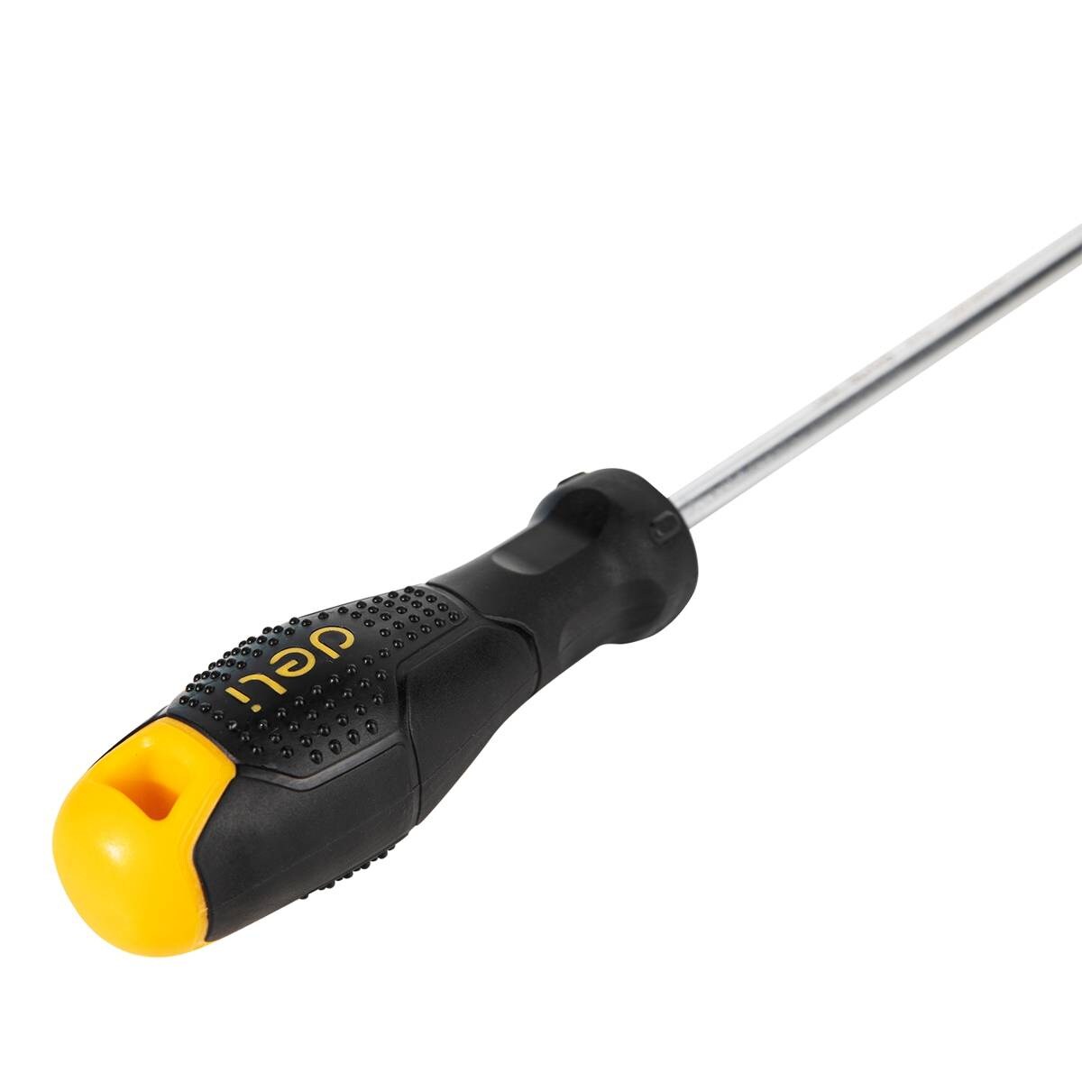 Skruetrækker med kærv 6x150mm Deli Tools EDL6261501 (sort)