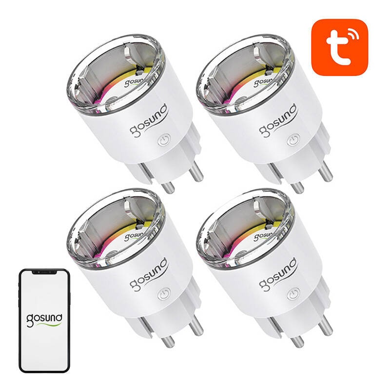 Gosund EP2 WiFi smart stikkontakt, 4 stk (fire-pak) 10A Tuya