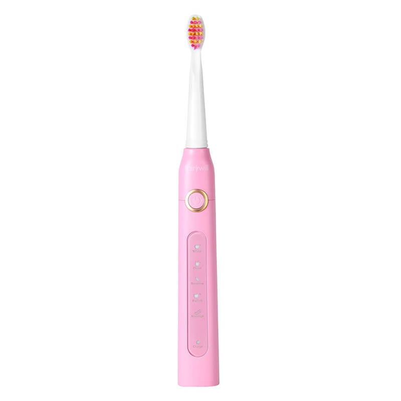 Soniske tandbørster med hovedsæt og etui FairyWill FW-507 (Sort og pink)